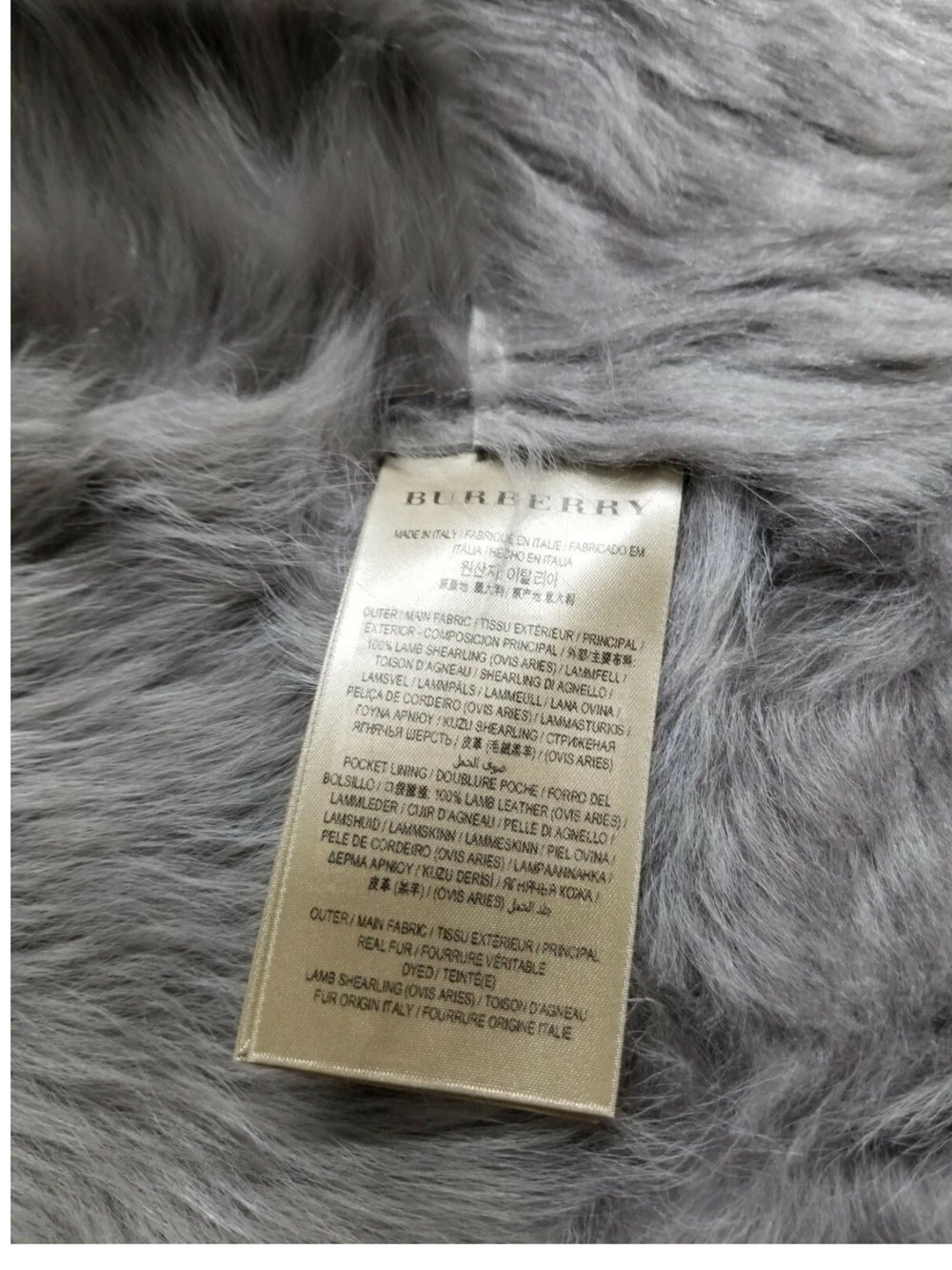 NWT BURBERRY LONDON Sheepskin Leather Shearling Belted Jacket Coat Women UK14 - Picture 10 of 14